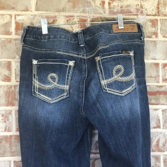 Seven7 Blue Flare Jeans - Picture 10 of 13